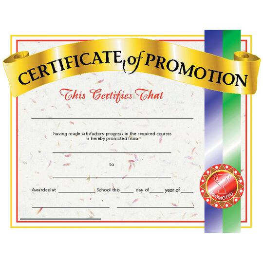 Hayes Certificate Of Promotion 6 Packs Of 30